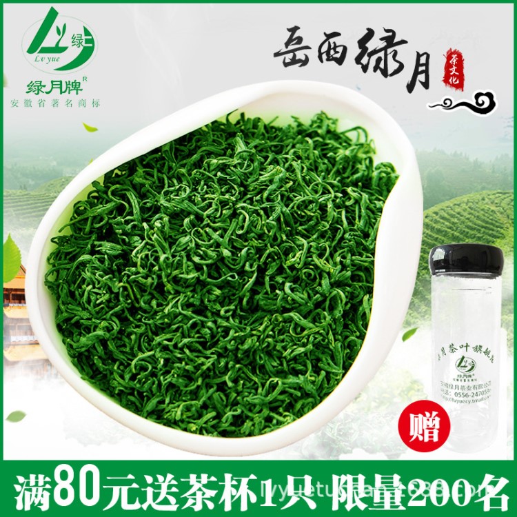 綠月岳西翠蘭茶葉 2019安徽綠茶醇濃耐泡 炒青500g袋裝高山云霧茶