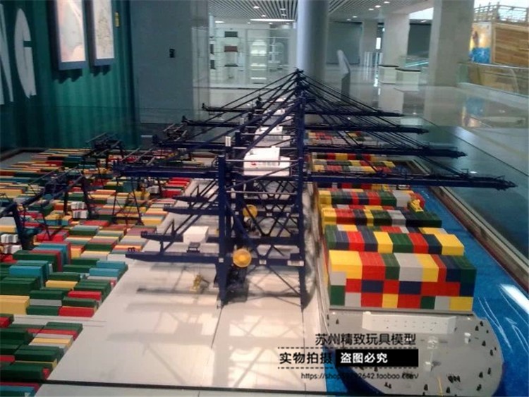 振華重工自動化堆場模型 物流港口模型 碼頭場景模型仿真物流沙盤
