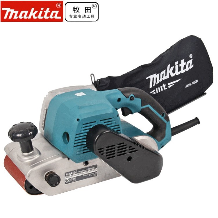 makita牧田砂光機M9400B 100MM大功率帶式打磨機拋光機 電動工具