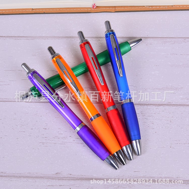 供應(yīng)廣告筆 塑料圓珠筆 葫蘆筆透明5色混發(fā)100支起