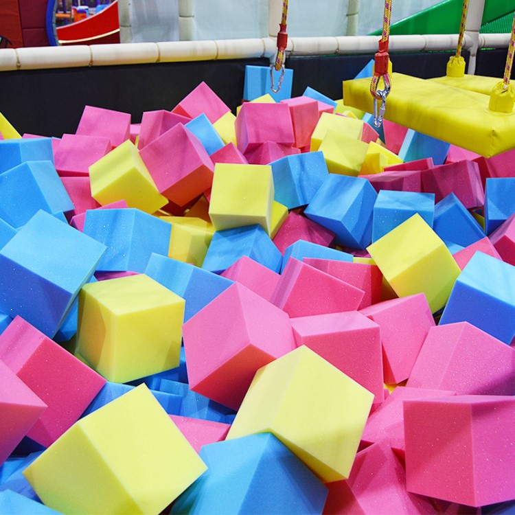 軟體阻燃海棉積木淘氣堡配件彩色海綿方塊防摔耐撕大蹦床室內(nèi)兒童