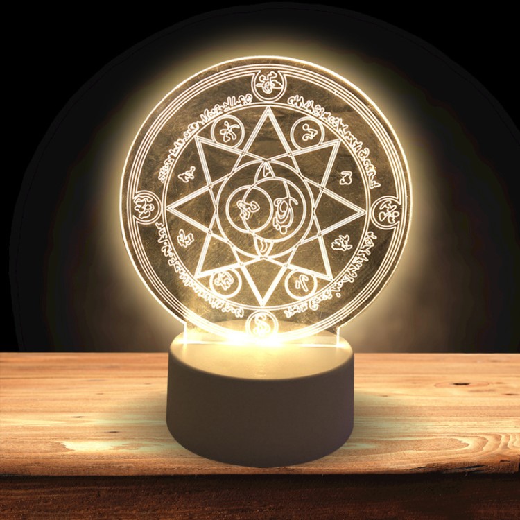動(dòng)漫周邊魔法陣小櫻雷姆擺件立體氛圍燈LED臺(tái)燈卡通創(chuàng)意漫展代發(fā)