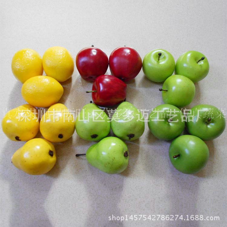 仿真45號蘋果蛇果梨桔子檸檬 水果店裝飾用品模型仿真水果蔬菜模