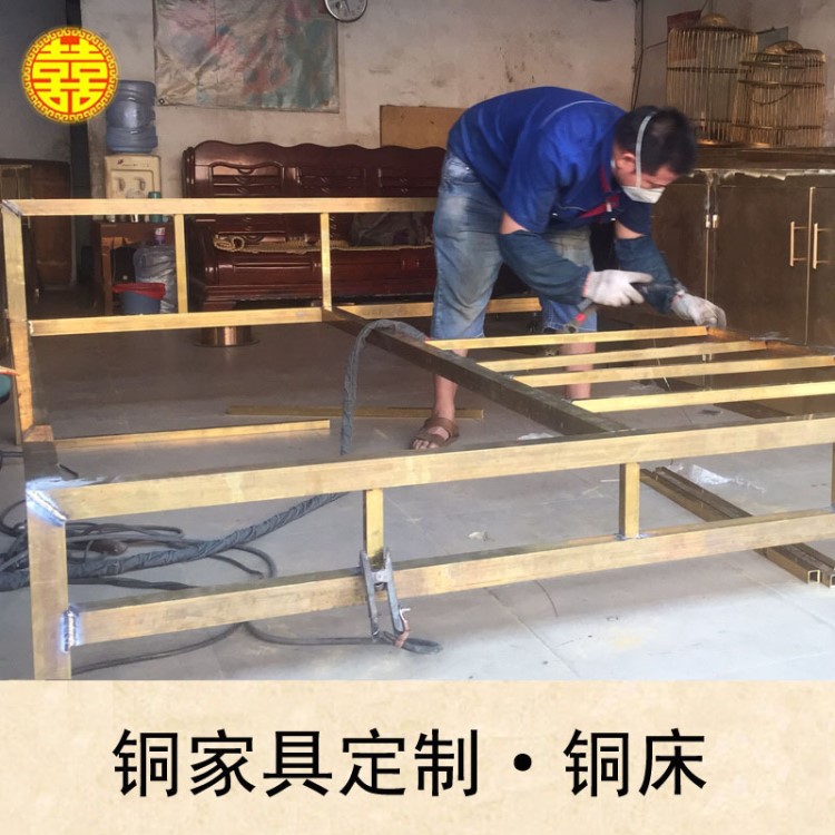 铜床铜家具定制中式经典古典复古高端奢华铜床双人床15m18m