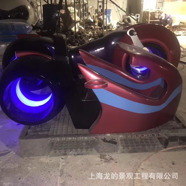 新款|電影摩托車雕塑|玻璃鋼3d模型|創意玻璃鋼雕塑設計生產直銷