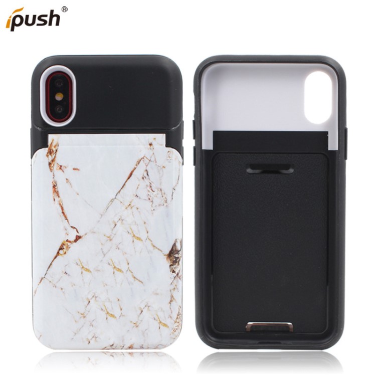 ipush 適用于iphone X TPU+PC鏡子手機(jī)殼 光面水貼手機(jī)殼保護(hù)套