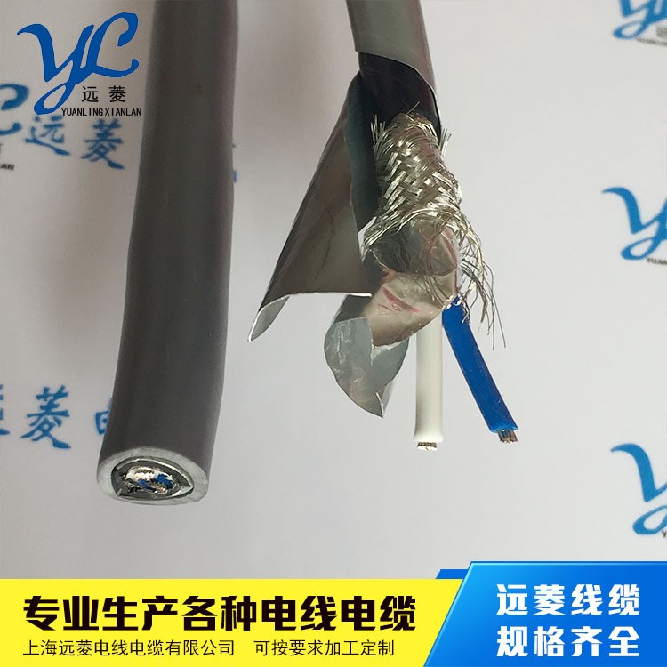 鎧裝RS485通訊電纜1x2x1.0雙層屏蔽2芯傳感器信號傳輸線鍍錫絲