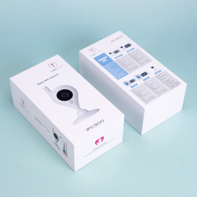 廠家定做監(jiān)控視頻攝像頭包裝彩盒智門鈴加濕器電子產(chǎn)品天地蓋盒
