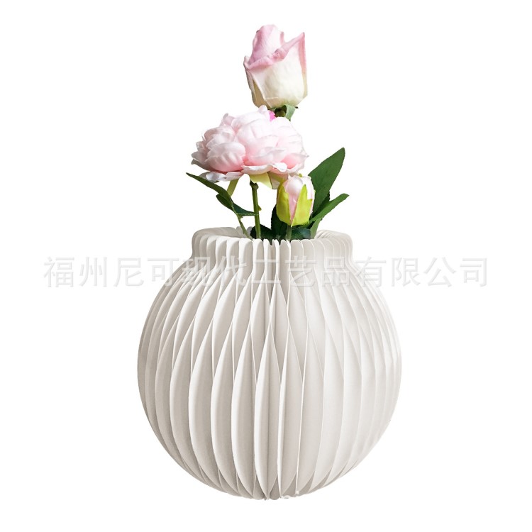訂貨款新品節日派對桌面裝飾厚紙花瓶雙膠紙掛飾撒金粉蜂窩球