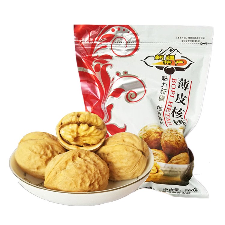 薄皮核桃新疆和田特產(chǎn)辦公室休閑零食供應(yīng)核桃500g廠家直銷批發(fā)