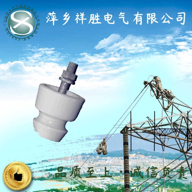 電瓷廠家 低壓針式絕緣子PD-1T 供應 電力瓷瓶高壓低壓支柱復合