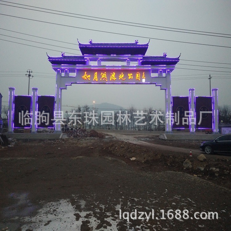 天津加工古建門樓牌坊 仿古建筑牌樓古建牌坊