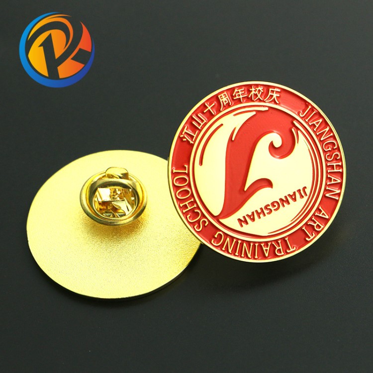 学校校庆徽章供应深圳厂家设计定制金属锌合金校徽纪念胸章定做