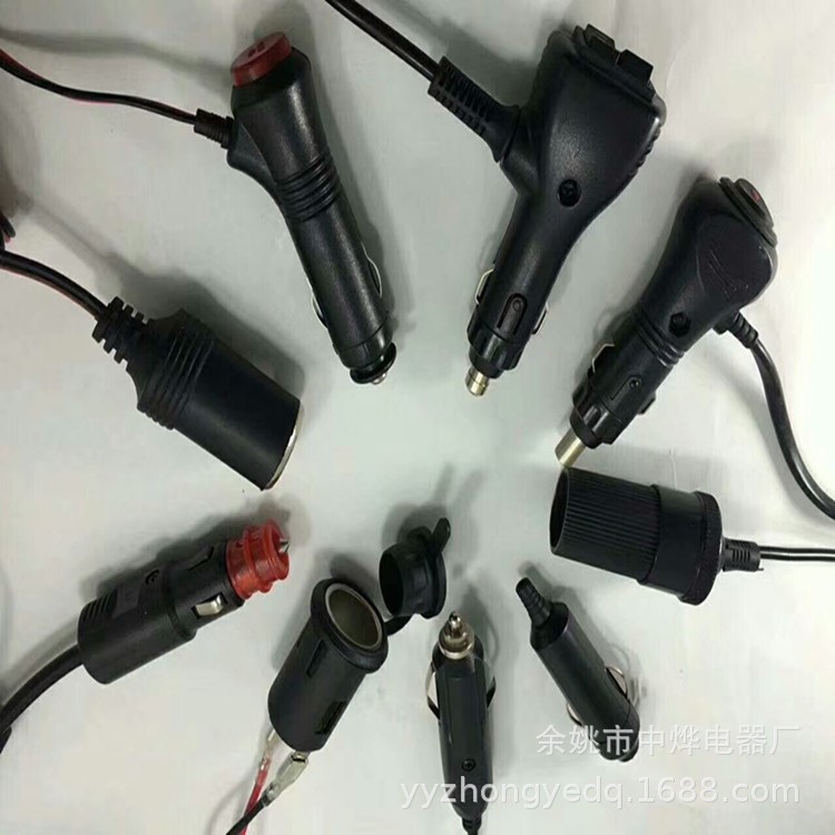 點煙器電源線連接線生產(chǎn)廠家B型插dc插車載吸塵器氣泵電源連接線