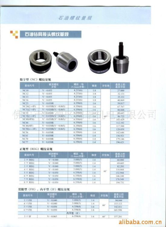 供应石油钻具接头螺纹量规