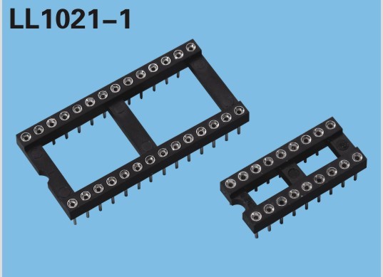 供應(yīng)2.54間距/圓孔IC插座/H=7.43mm/24P