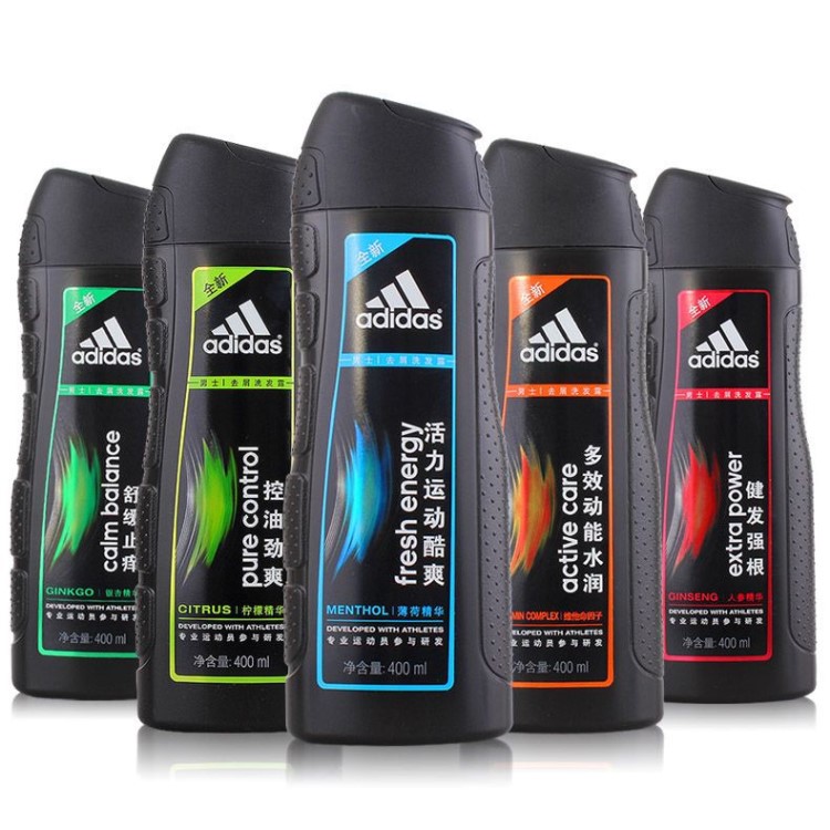 adidas阿迪達(dá)斯男士去屑洗發(fā)露400ml 控油運(yùn)動(dòng)酷爽舒緩多效洗發(fā)水