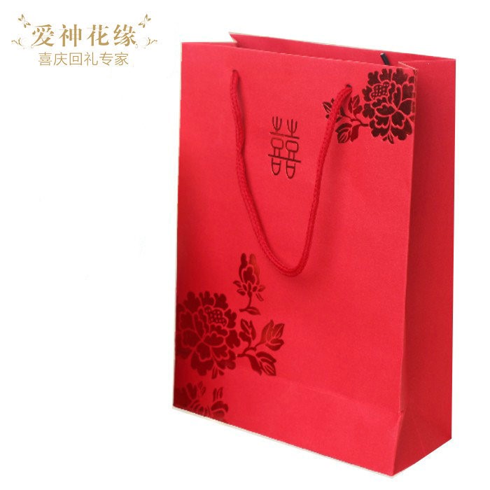 小號(hào)手提袋紙袋子 婚禮回禮禮品袋 結(jié)婚婚慶用品 回禮袋