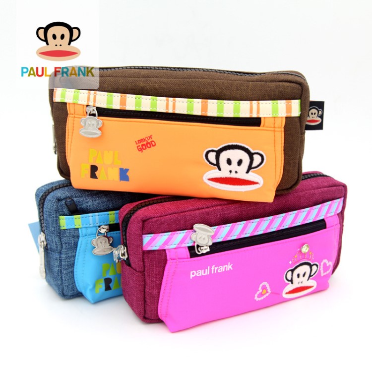 Paulfrank大嘴猴筆袋學(xué)生牛仔布藝男女兒童新潮亮麗收納袋PKY6065