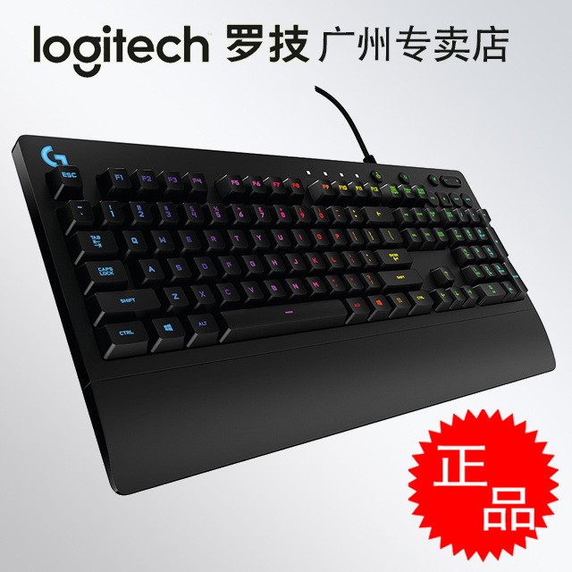 Logitech/羅技G213有線薄膜游戲鍵盤 RGB炫光電競機械手感鍵盤