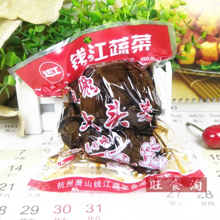 钱江牌玫瑰大头菜280g*30袋整箱批发芥菜疙瘩头下饭菜酱菜咸菜