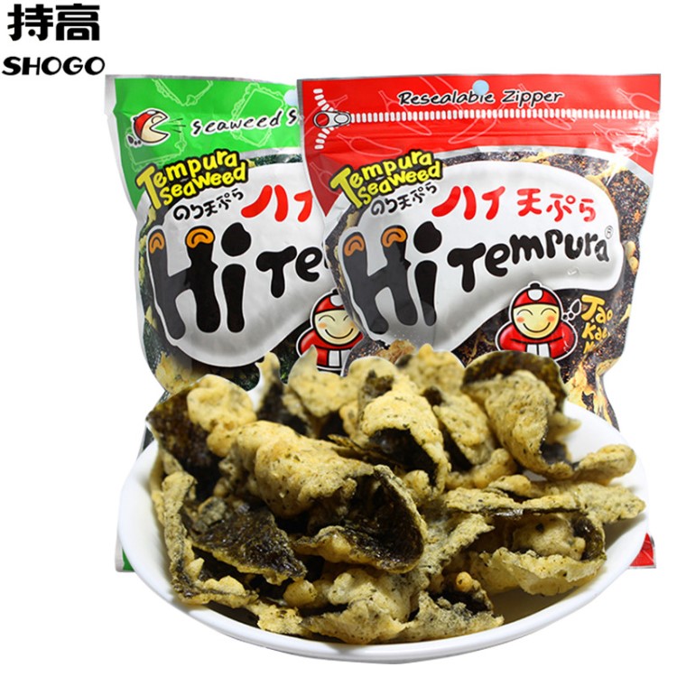 泰国 老板仔天妇罗海苔40g/袋 既食炸脆紫菜片休闲零食品批发