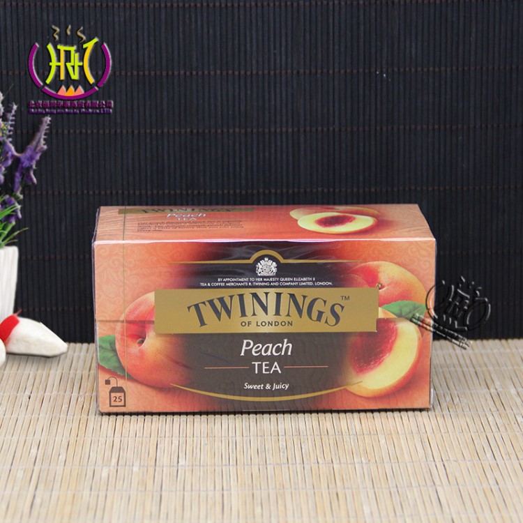 英国 twinings川宁蜜桃果香红茶2G*25片/盒