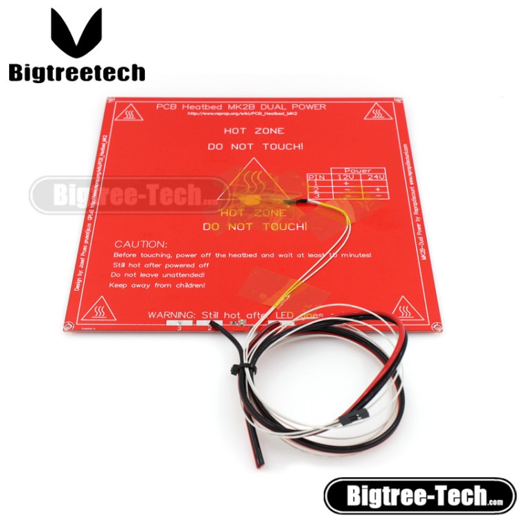 3D打印機 MK2B加熱床雙電壓電路板FR4 MK2B NTC 溫度傳感器帶端子