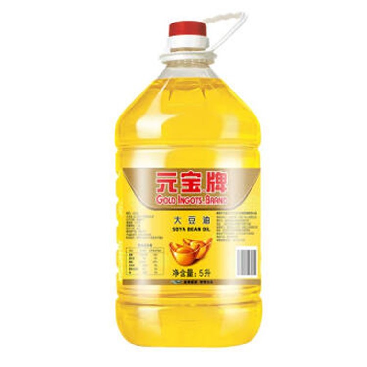 元寶食用油大豆油 5L中鼎五湖食用調(diào)和油植物油批發(fā)包郵