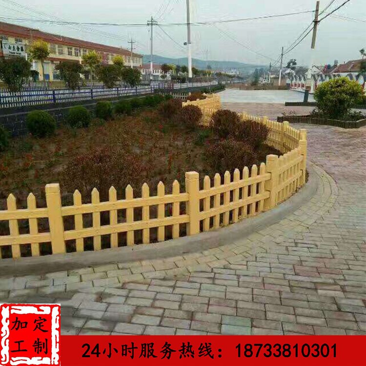 水泥仿木欄桿護欄庭院圍欄仿木紋水泥柵欄護欄圍欄花園草坪小欄桿