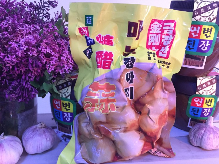 3袋包郵延邊特產(chǎn)金剛山糖醋蒜精品袋裝韓國(guó)泡菜延吉下飯菜腌蒜