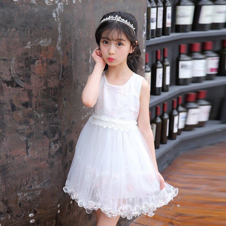 女童连衣裙夏装2018新款韩版公主裙大童女孩子的裙子儿童洋气纱裙