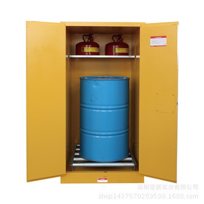 防泄漏油桶化學品存儲柜 存放一個200L油桶 單桶油桶防爆柜帶滾軸