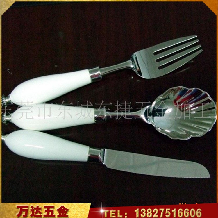 合金刀叉勺三件套 西餐刀叉勺 刀叉套裝 廠家供應廚房五金用具