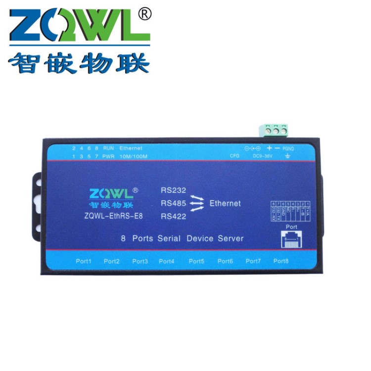 8串口服務(wù)器 RS232 RS485 RS422串口轉(zhuǎn)網(wǎng)絡(luò)轉(zhuǎn)串口 Modbus TCP/RTU