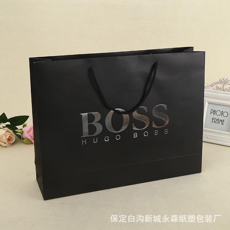 定制白卡紙燙金服裝袋 禮品袋化妝品包裝手提袋定做印刷logo