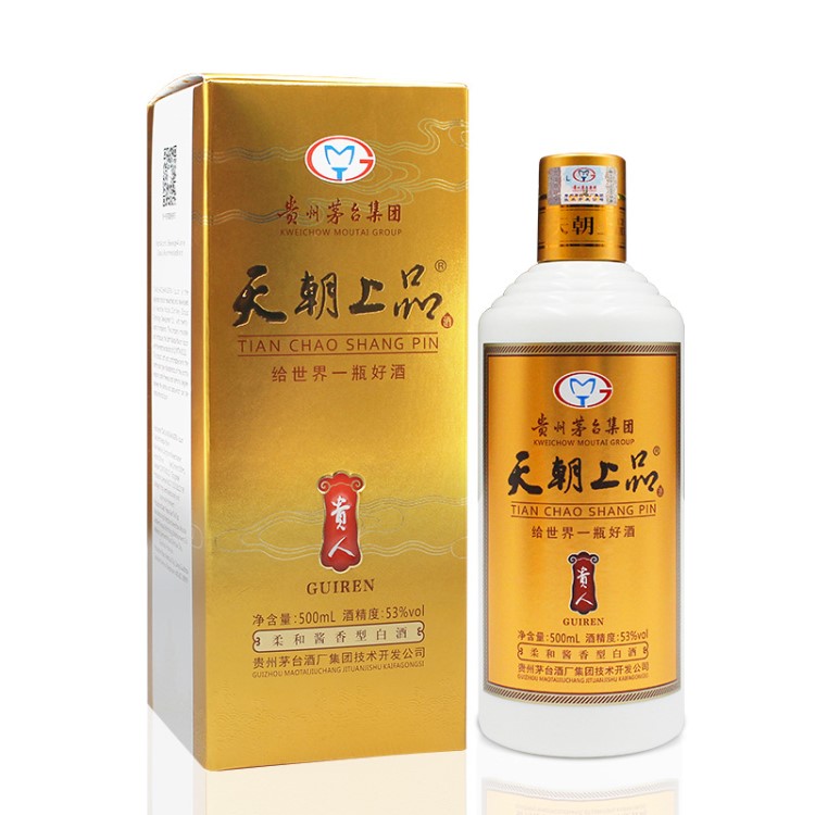 天朝上品貴人酒整箱6瓶裝柔和醬香型白酒53度白酒整箱批發