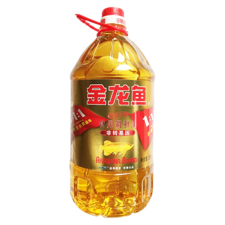 金龍魚黃金比例食用調(diào)和油5L 1:1:1食用油非轉基因 家用福利團購