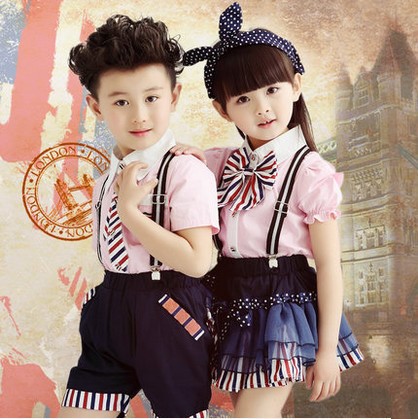 定制新款幼兒園園服，英倫風(fēng)男女校服，小學(xué)生表演服YXF004