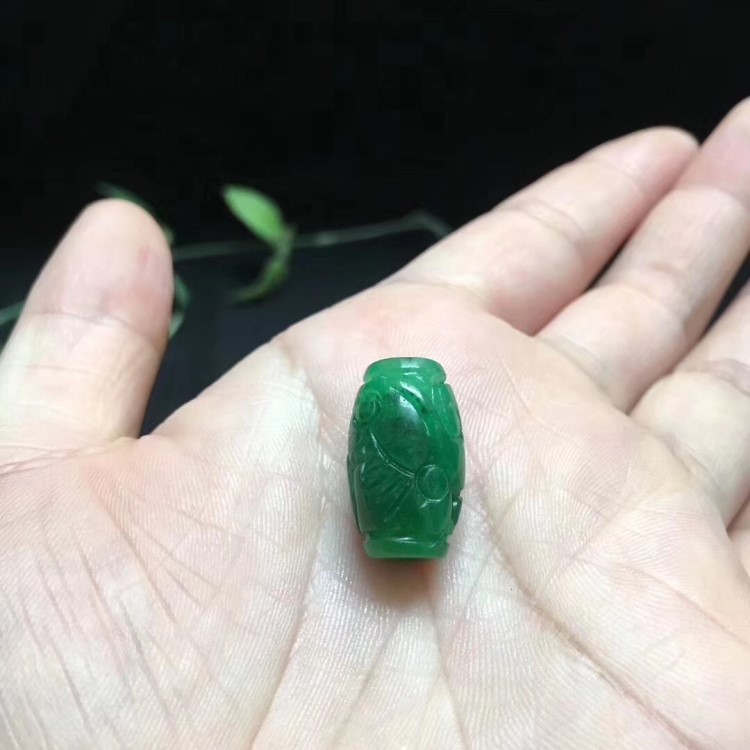 廠家直銷翡翠干青【轉運珠 路路通】玉石散珠批發 滿一千元包郵