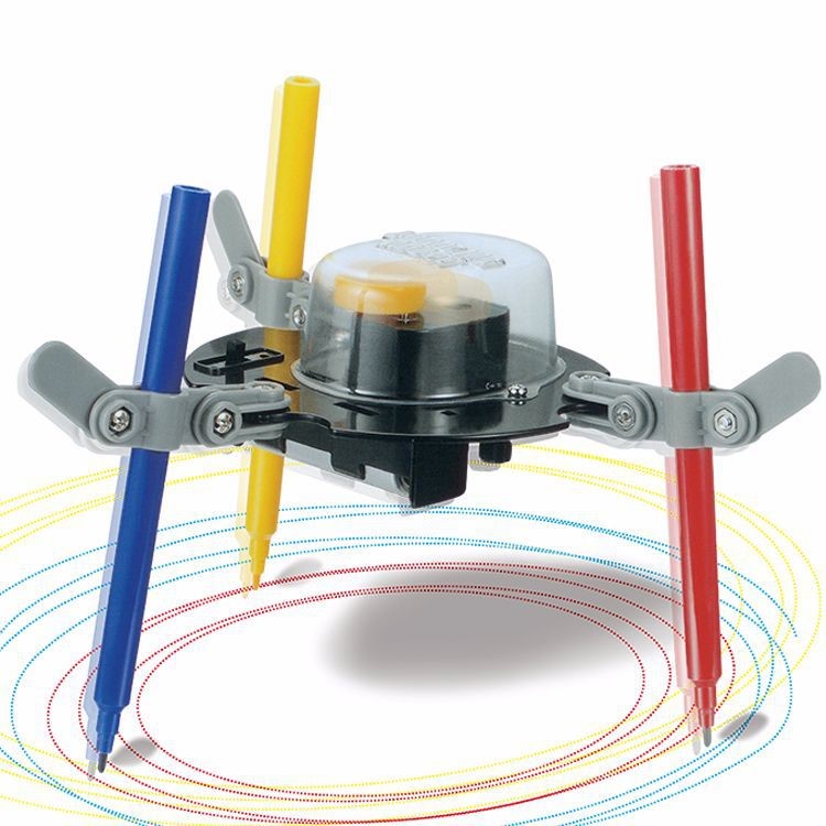 青少年兒童益智拼裝DIY玩具 創(chuàng)意動力機器系列涂鴉繪畫機器人跨境