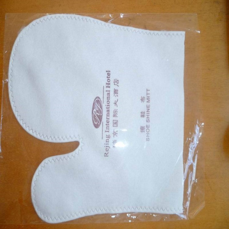 酒店宾馆一次性无纺布擦鞋布客房擦鞋巾鞋面清洁器可定制logo