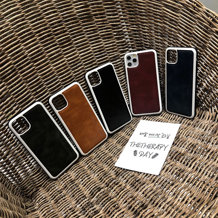 荔枝紋商務皮套皮紋防摔雙色手機殼瘋馬紋皮革適用iphone11 xr xs