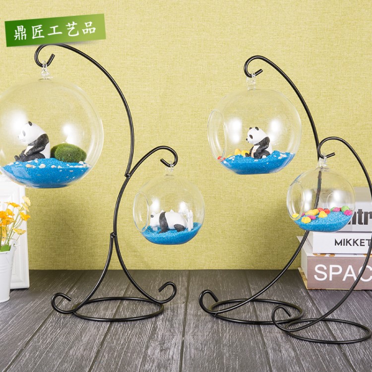 創意玻璃 家居裝飾 懸掛水培花瓶擺件透明歐式浪漫藝術品魚缸