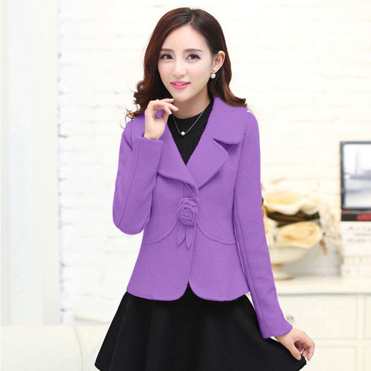 毛呢外套短款女裝修身跨境2019新呢子大衣短裝收腰名媛小香風秋冬