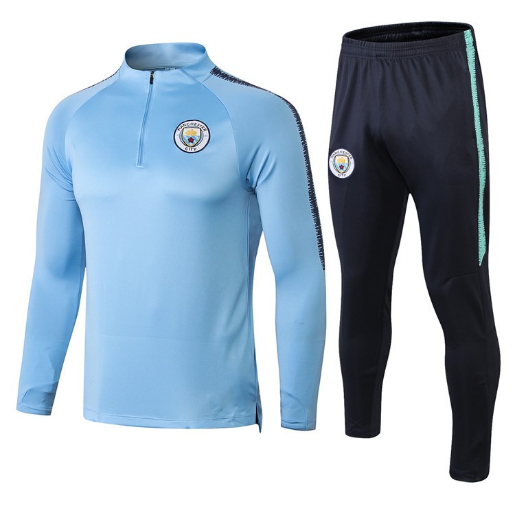 19曼城足球服長(zhǎng)袖訓(xùn)練服Manchester City Long Sleeve Sportswear