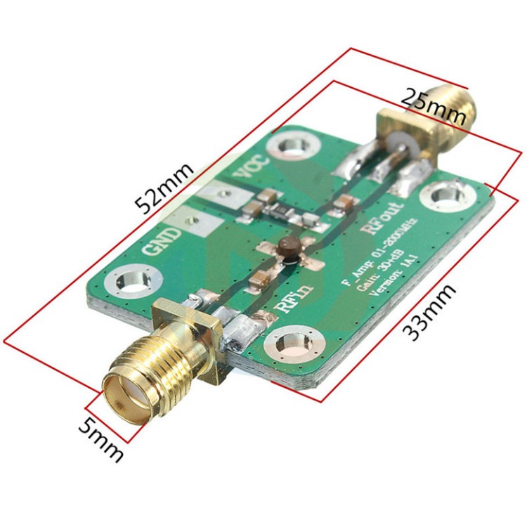 射频宽带放大器 低噪放中功率LNA（0.1-2000MHz增益 30dB）