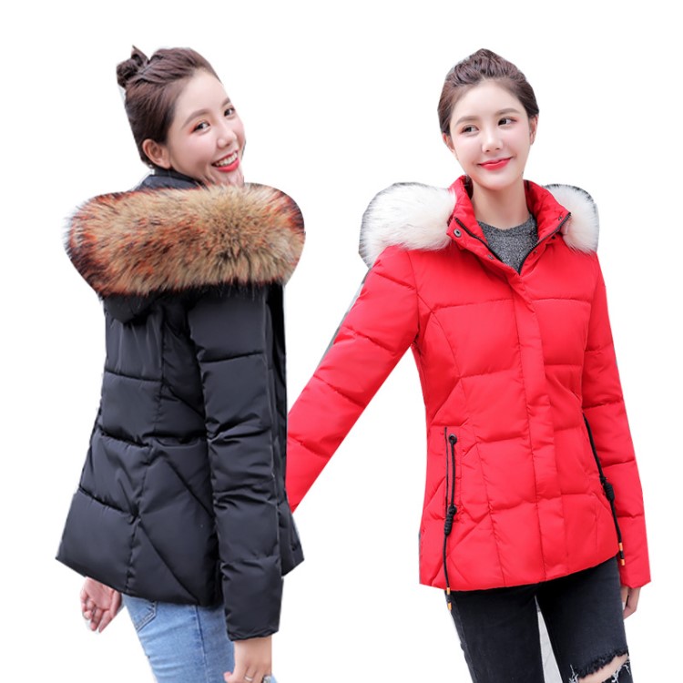 2019新款冬裝外套女連帽羽絨棉服短款修身韓版學生棉衣小棉襖女