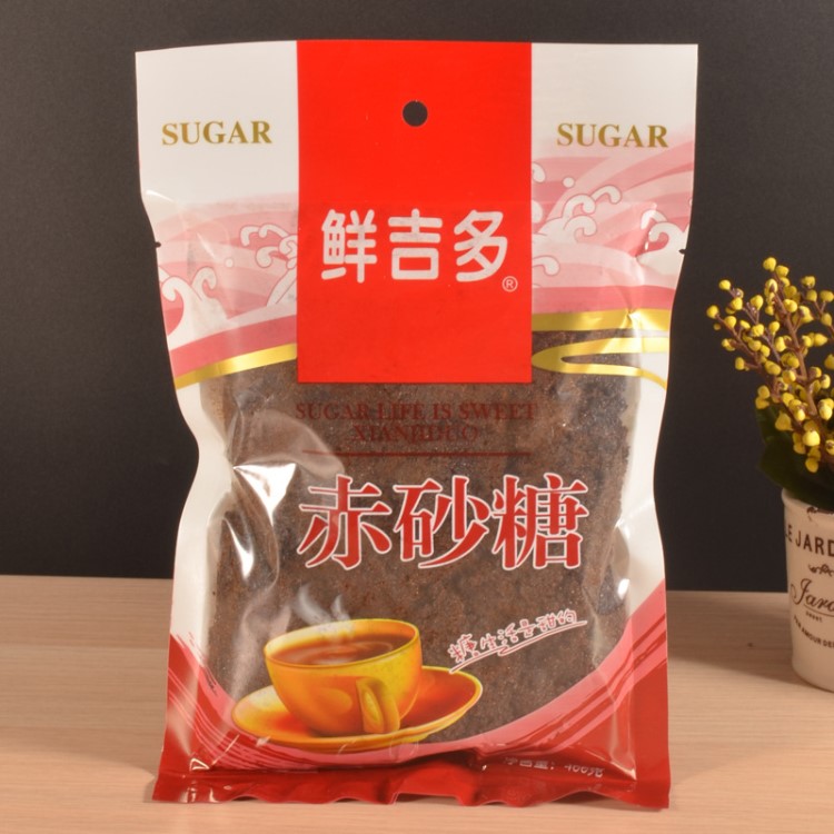 厂家直销鲜吉多赤砂糖400g*20包 调味品糖类    超市批发餐饮