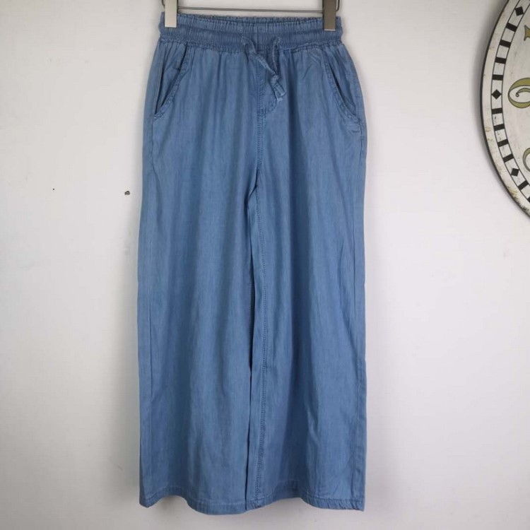 牛仔闊腿褲女春秋高腰2019新款寬松直筒垂感薄款墜感褲子廠家直銷